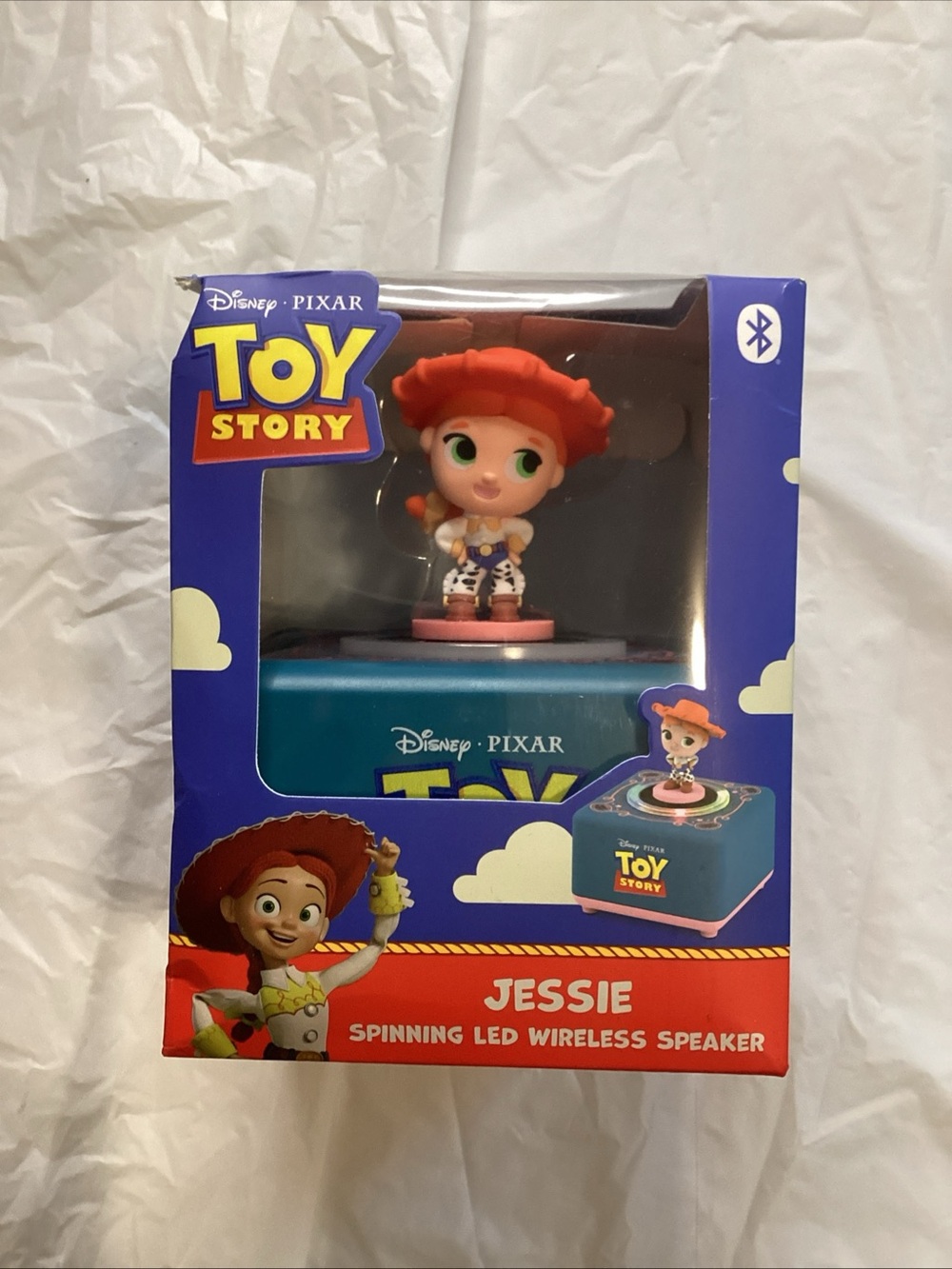 Disney Jessie Spinning LED Wireless Speaker - Blue/Red/Pink